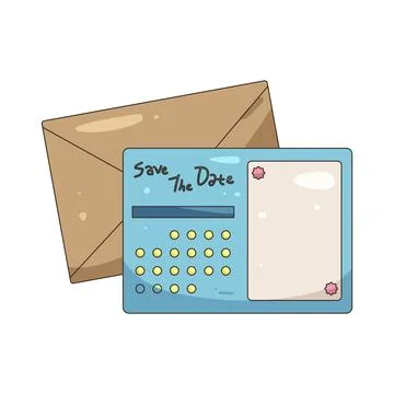 Illustration of Save the date Stock Illustration