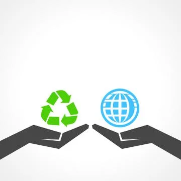 Illustration of save nature concept Stock Illustration