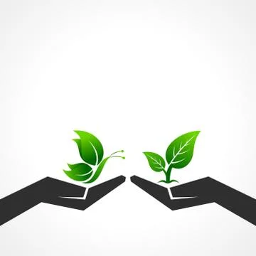 Illustration of save nature concept Stock Illustration