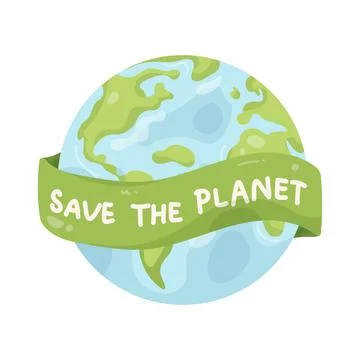 Illustration of save the planet earth Stock Illustration