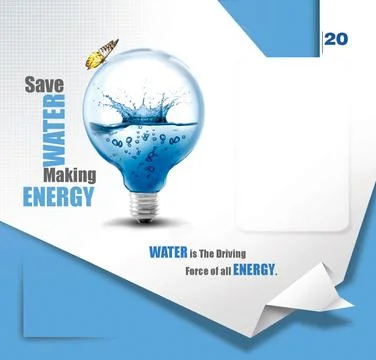 Illustration of Save Water Concept, Save Water Layout Design. Stock Illustration
