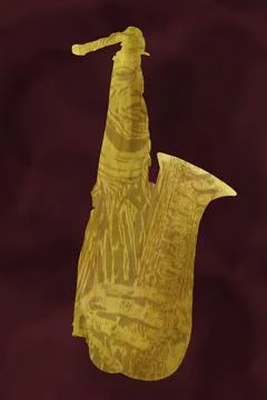 Illustration of a sax with reflection Stock Illustration