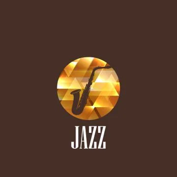 Illustration with saxophone icon Stock Illustration