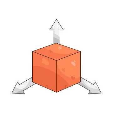 Illustration of scaling cube Stock Illustration