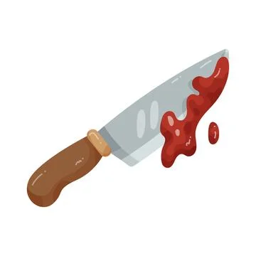 Illustration of scary knife Ilustração Stock
