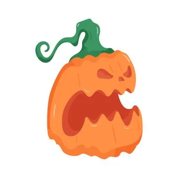 Illustration of scary pumpkin イラスト素材