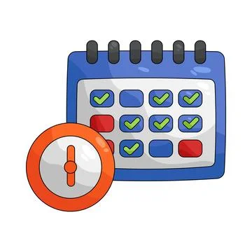 Illustration of schedule Stock-Illustration