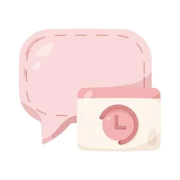 Illustration of scheduled message Stock Illustration
