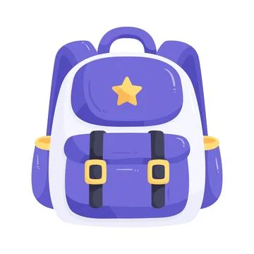 Illustration of school backpack Stock Illustration