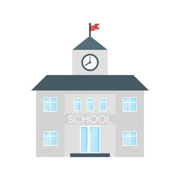 Illustration of school building. Stock Illustration