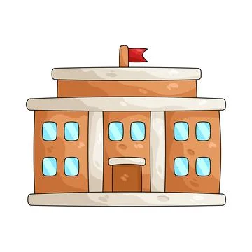 Illustration of school building Ilustración de archivo