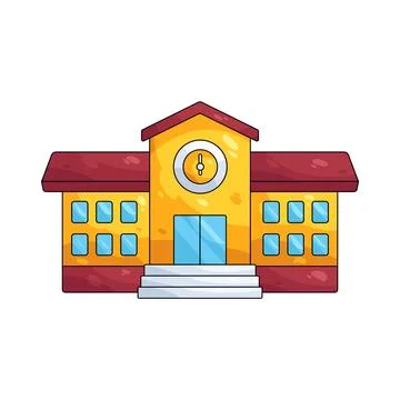 Illustration of school building Stock Illustration