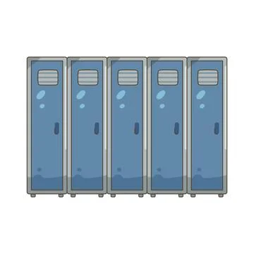 Illustration of school locker Stock Illustration