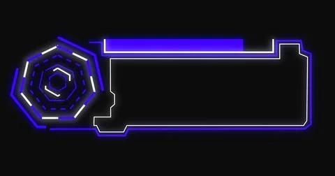 Illustration sci-fi designed neon hud lower third. Element of hud interface.. Stock Illustration
