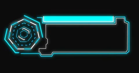 Illustration sci-fi designed neon hud lower third. Element of hud interface.. 스톡 일러스트