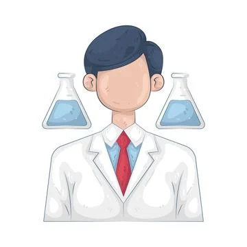 Illustration of scientist Stock Illustration