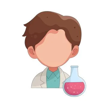 Illustration of scientist Stock Illustration
