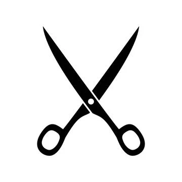 Illustration of a scissors. Scissors illustration on white background. Desi.. Stock Illustration