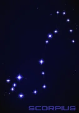 Illustration of scorpius constellation Stock Illustration