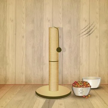 Illustration of scratching pole for cats Stock Illustration