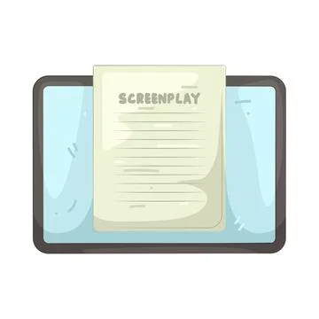 Illustration of screenplay Stock Illustration