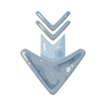 Illustration of scroll down arrow Ilustração Stock