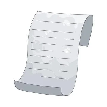 Illustration of Scroll paper Stock Illustration