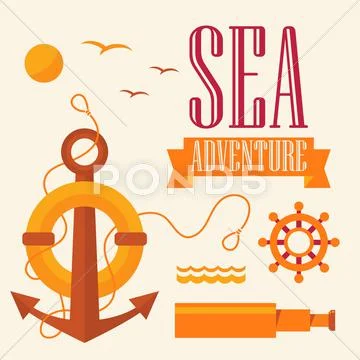 Illustration sea adventure Stock Illustration