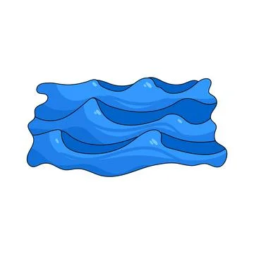 Illustration of sea wave Illustrazione stock