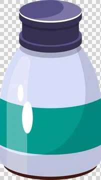 Illustration of a sealed container, likely for storing liquids or solids, i.. Stock Illustration