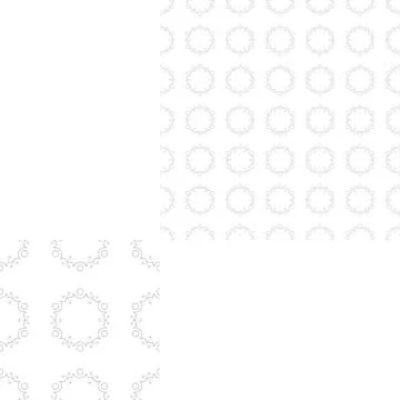 Illustration of seamless abstract gray pattern with dots and lace pattern. Stock Illustration