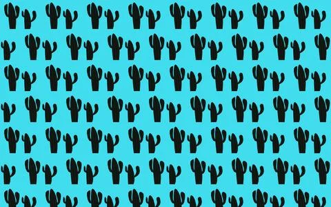 Illustration of seamless cactus pattern in the bl background Stock Illustration