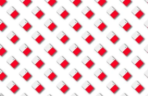 Illustration with seamless Malta flag patterns - background or wallpaper Stock Illustration