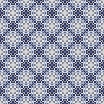 An illustration of seamless pattern as a bathroom or living room sample tiles 库存插图