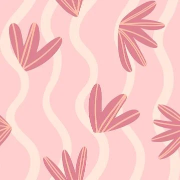Illustration of a seamless pattern on a botanical theme. Canvas with flowers  Stock Illustration