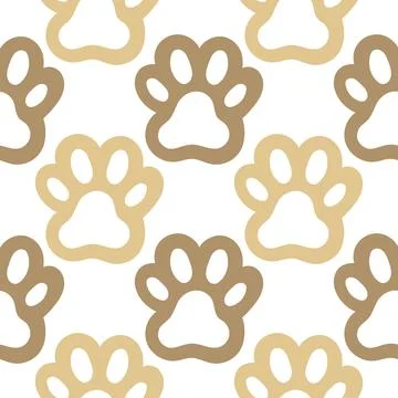 Illustration seamless pattern of dog footprints2 Stock Illustration