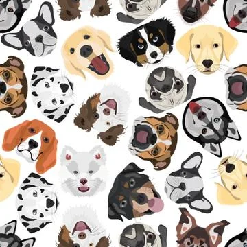 Illustration seamless Pattern Dogs Stock Illustration