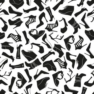 Illustration seamless Pattern High Heels Illustrazione stock