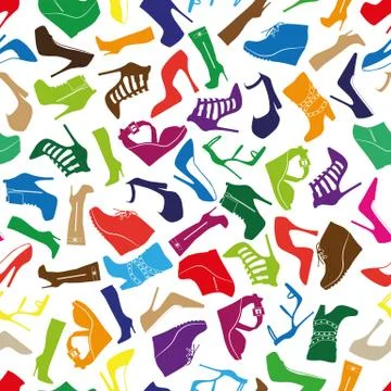 Illustration seamless Pattern High Heels Illustrazione stock