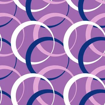 Illustration Seamless pattern on a square background - rings are colored. Des Illustrazione stock