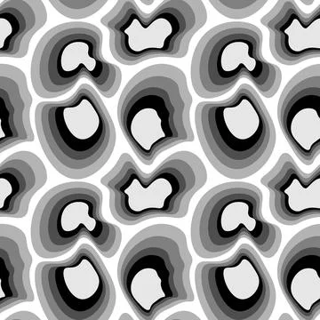 Illustration Seamless pattern on a square background - asymmetrical fantasy s 스톡 일러스트