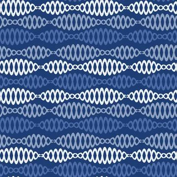 Illustration Seamless pattern on a square background - chains - DNA or bijute Stock Illustration