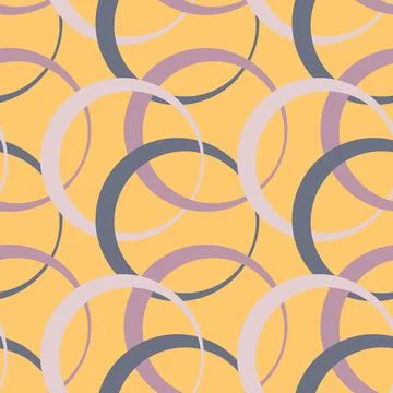 Illustration Seamless pattern on a square background - rings are colored. Design Stock Illustration