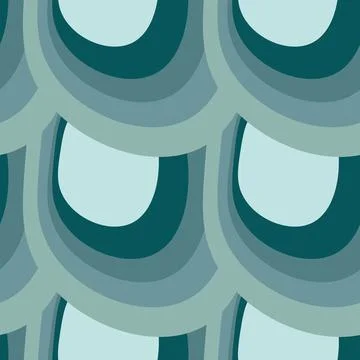 Illustration A seamless pattern on a square background - the scales of a fish 스톡 일러스트