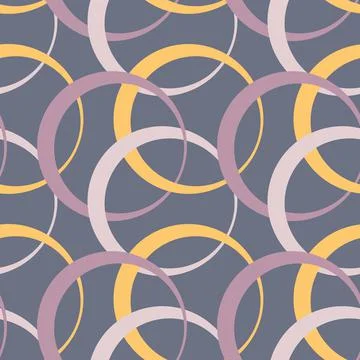 Illustration Seamless pattern on a square background - rings are colored. Des Stock Illustration