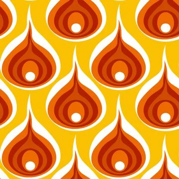 Illustration A seamless pattern on a square background - a peacock feather or Illustrazione stock