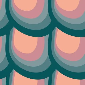 Illustration A seamless pattern on a square background - the scales of a fish Illustrazione stock