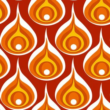 Illustration A seamless pattern on a square background - a peacock feather or Stock Illustration