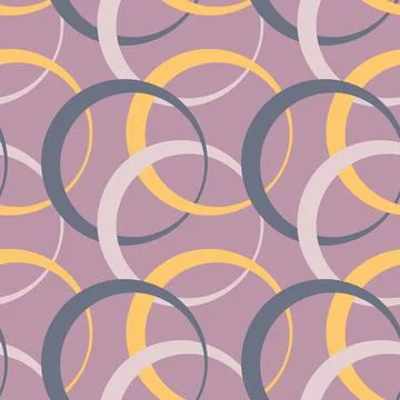 Illustration Seamless pattern on a square background - rings are colored. Des Illustrazione stock