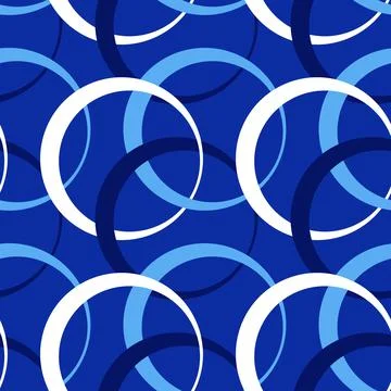 Illustration Seamless pattern on a square background - rings are colored. Des Stock Illustration